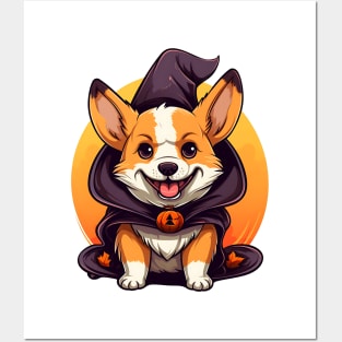 Halloween Pembroke Welsh Corgi Dog #1 Posters and Art